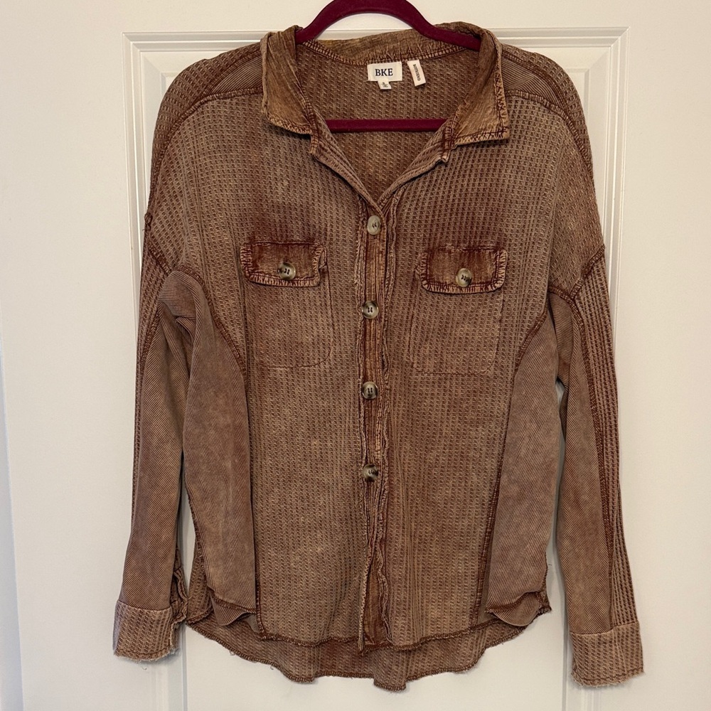 BKE Textured Brown Shirt